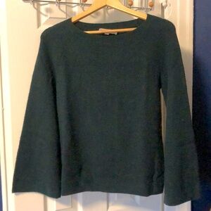 Green Loft knit sweater with flared sleeves sz S